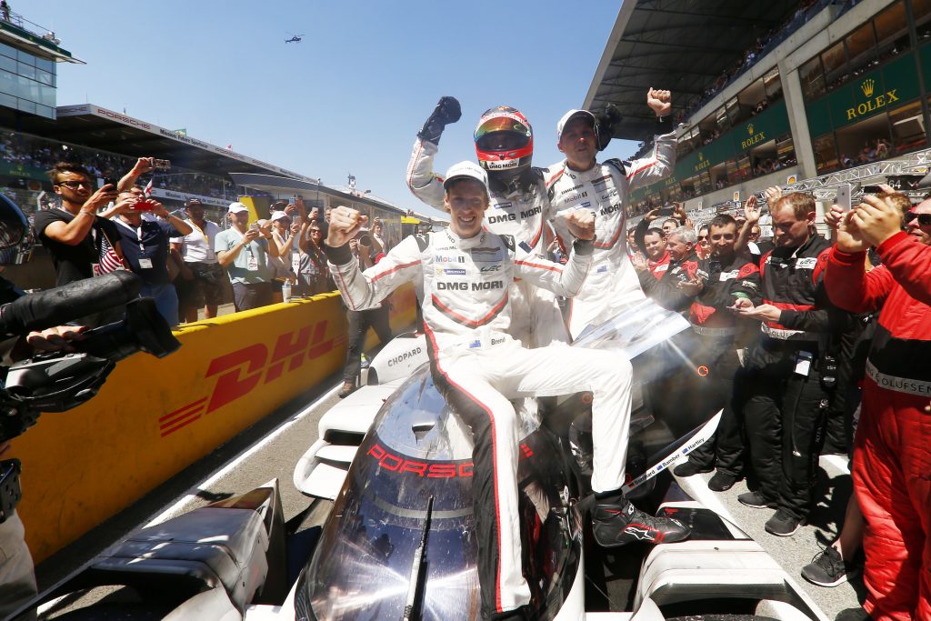 Porsche LMP Team: Brendon Hartley, Timo Bernhard, Earl Bamber (l-r)