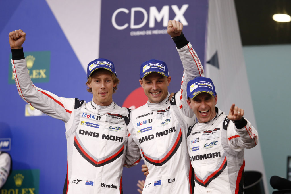 Porsche LMP Team: Timo Bernhard, Earl Bamber, Brendon Hartley (l-r)